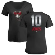 Adam Jones Women's Arizona Diamondbacks Midnight Mascot V-Neck T-Shirt - Black