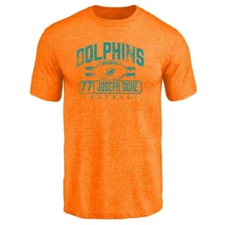 Adam Joseph Duhe Miami Dolphins Flanker Tri-Blend T-Shirt - Orange