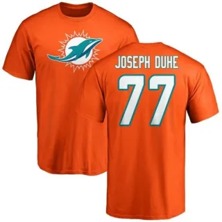 Adam Joseph Duhe Miami Dolphins Name & Number Logo T-Shirt - Orange