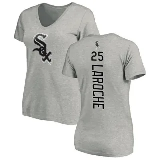 Adam LaRoche Women's Chicago White Sox Backer Slim Fit T-Shirt - Ash