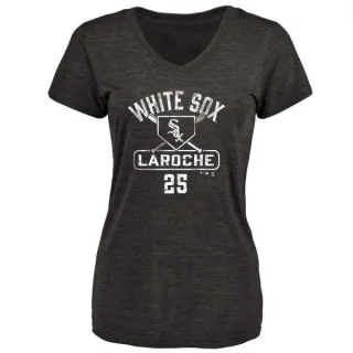 Adam LaRoche Women's Chicago White Sox Base Runner Tri-Blend T-Shirt - Black