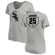 Adam LaRoche Women's Chicago White Sox RBI Slim Fit V-Neck T-Shirt - Heathered Gray