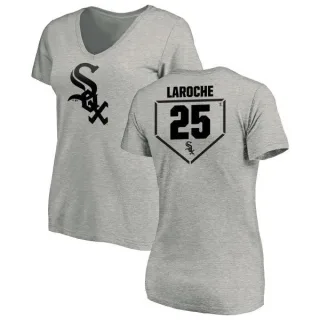 Adam LaRoche Women's Chicago White Sox RBI Slim Fit V-Neck T-Shirt - Heathered Gray