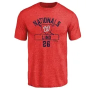 Adam Lind Washington Nationals Base Runner Tri-Blend T-Shirt - Red