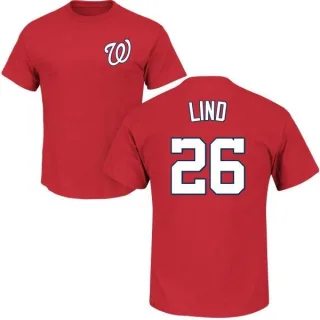 Adam Lind Washington Nationals Name & Number T-Shirt - Red