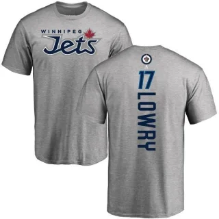 Adam Lowry Winnipeg Jets Backer T-Shirt - Ash