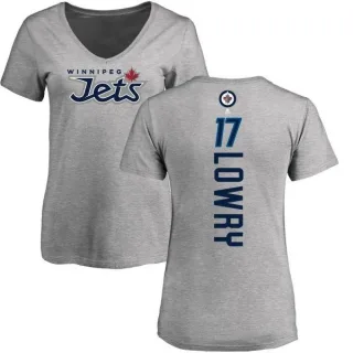 Adam Lowry Women's Winnipeg Jets Backer T-Shirt - Ash