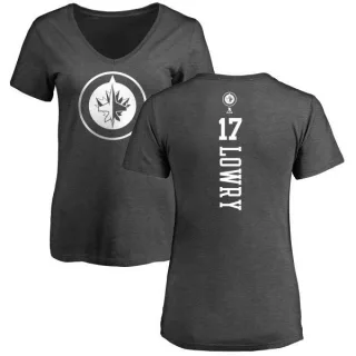 Adam Lowry Women's Winnipeg Jets One Color Backer T-Shirt - Charcoal