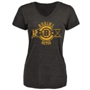 Adam Oates Women's Boston Bruins Insignia Tri-Blend T-Shirt - Black