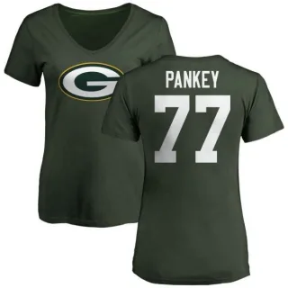 Adam Pankey Women's Green Bay Packers Name & Number Logo Slim Fit T-Shirt - Green