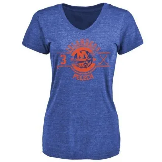 Adam Pelech Women's New York Islanders Insignia Tri-Blend T-Shirt - Royal