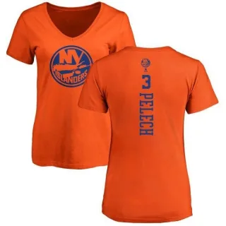 Adam Pelech Women's New York Islanders One Color Backer T-Shirt - Orange