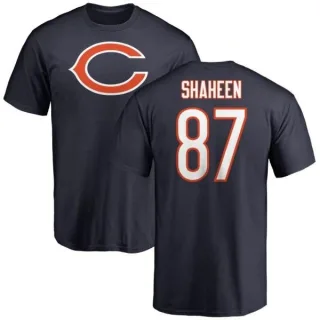 Adam Shaheen Chicago Bears Name & Number Logo T-Shirt - Navy