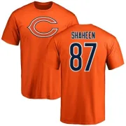 Adam Shaheen Chicago Bears Name & Number Logo T-Shirt - Orange