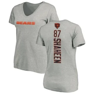 Adam Shaheen Women's Chicago Bears Backer V-Neck T-Shirt - Ash