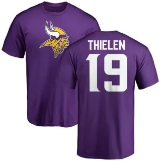 Adam Thielen Minnesota Vikings Name & Number Logo T-Shirt - Purple