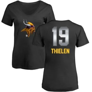 Adam Thielen Women's Minnesota Vikings Midnight Mascot T-Shirt - Black