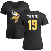 Adam Thielen Women's Minnesota Vikings Name & Number Logo Slim Fit T-Shirt - Black