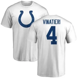 Adam Vinatieri Indianapolis Colts Name & Number Logo T-Shirt - White