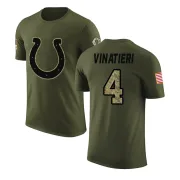 Adam Vinatieri Indianapolis Colts Olive Salute to Service Legend T-Shirt