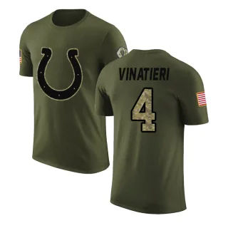 Adam Vinatieri Indianapolis Colts Olive Salute to Service Legend T-Shirt