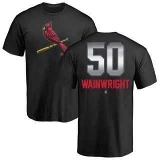 Adam Wainwright St. Louis Cardinals Midnight Mascot T-Shirt - Black