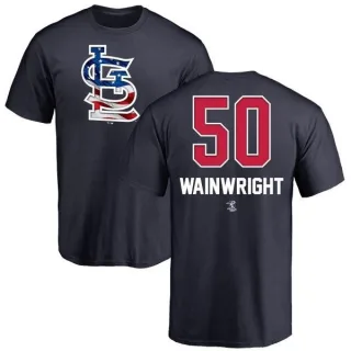 Adam Wainwright St. Louis Cardinals Name and Number Banner Wave T-Shirt - Navy