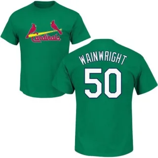 Adam Wainwright St. Louis Cardinals St. Patrick's Day Name & Number T-Shirt - Green