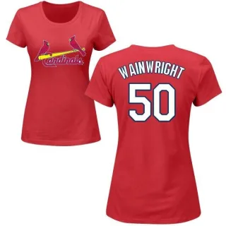 Adam Wainwright Women's St. Louis Cardinals Name & Number T-Shirt - Red