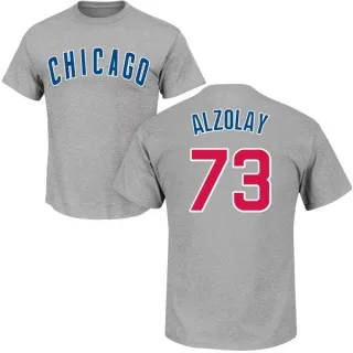 Adbert Alzolay Chicago Cubs Name & Number T-Shirt - Gray