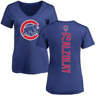 Adbert Alzolay Women's Chicago Cubs Backer Slim Fit T-Shirt - Royal