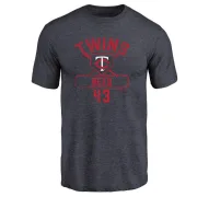 Addison Reed Minnesota Twins Base Runner Tri-Blend T-Shirt - Navy