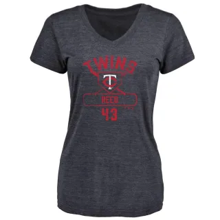 Addison Reed Women's Minnesota Twins Base Runner Tri-Blend T-Shirt - Navy