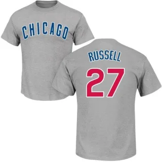 Addison Russell Chicago Cubs Name & Number T-Shirt - Gray