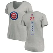 Addison Russell Women's Chicago Cubs Backer Slim Fit T-Shirt - Ash