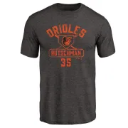 Adley Rutschman Baltimore Orioles Base Runner Tri-Blend T-Shirt - Black