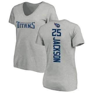 Adoree' Jackson Women's Tennessee Titans Backer V-Neck T-Shirt - Ash