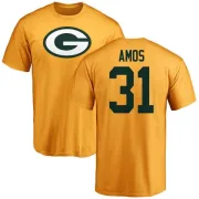 Adrian Amos Green Bay Packers Name & Number Logo T-Shirt - Gold