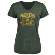 Adrian Amos Women's Green Bay Packers Flanker Tri-Blend T-Shirt - Green