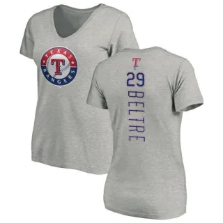 Adrian Beltre Women's Texas Rangers Backer Slim Fit T-Shirt - Ash