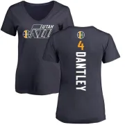 Adrian Dantley Women's Utah Jazz Navy Backer T-Shirt