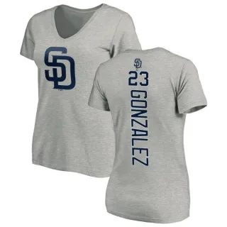 Adrian Gonzalez Women's San Diego Padres Backer Slim Fit T-Shirt - Ash