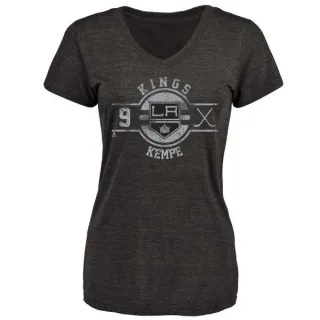 Adrian Kempe Women's Los Angeles Kings Insignia Tri-Blend T-Shirt - Black