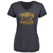 Adrian Phillips Women's Los Angeles Chargers Flanker Tri-Blend T-Shirt - Navy