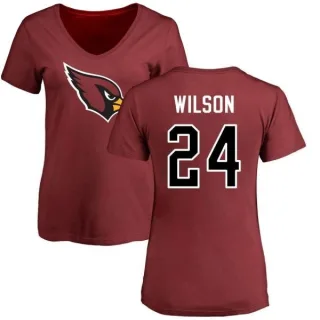 Adrian Wilson Women's Arizona Cardinals Name & Number Logo Slim Fit T-Shirt - Maroon