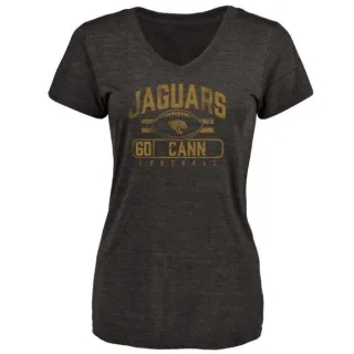 A.J. Cann Women's Jacksonville Jaguars Flanker Tri-Blend T-Shirt - Black