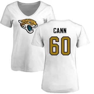 A.J. Cann Women's Jacksonville Jaguars Name & Number Logo Slim Fit T-Shirt - White