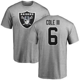 A.J. Cole III Oakland Raiders Name & Number Logo T-Shirt - Ash