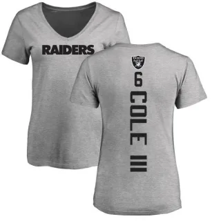 A.J. Cole III Women's Oakland Raiders Backer V-Neck T-Shirt - Ash