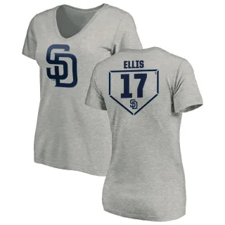 A.J. Ellis Women's San Diego Padres RBI Slim Fit V-Neck T-Shirt - Heathered Gray